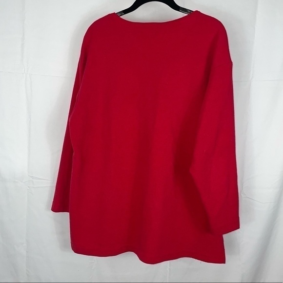 Bobbie Brooks Tunic Long Sleeve Crewneck Pullover High Low Hem 3 Tiered Shirt - Picture 6 of 9